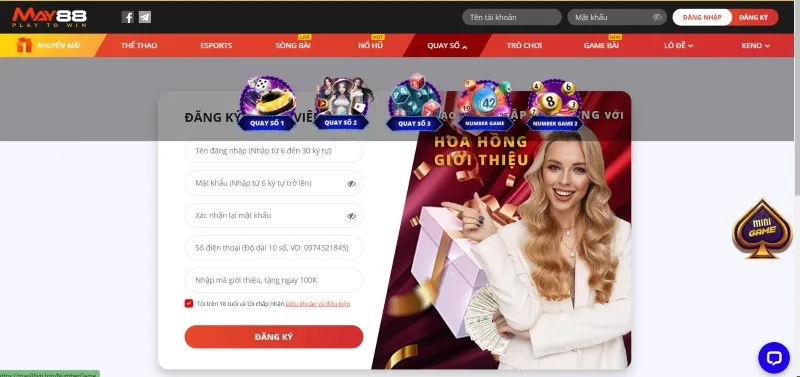 Đăng ký May88 tham gia trải nghiệm sân chơi cá cược dẫn đầu năm 2023