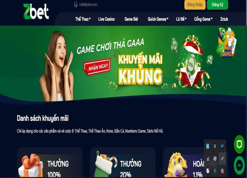 cách nhận khuyến mãi Zbet