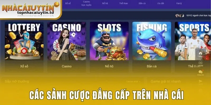Các sảnh cược đẳng cấp tạo nên tên tuổi nhà cái