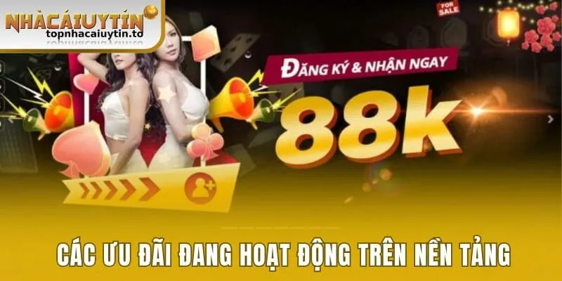 Các ưu đãi đang hoạt động trên nền tảng
