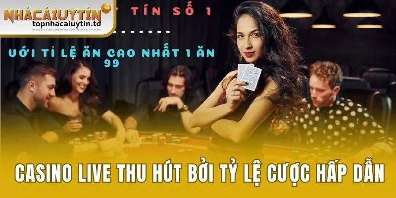 Casino live thu hút sự tham gia nhờ tỷ lệ cược hấp dẫn