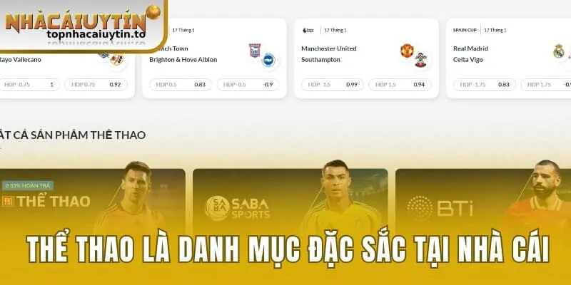 Thể thao là danh mục đặc sắc tại nhà cái